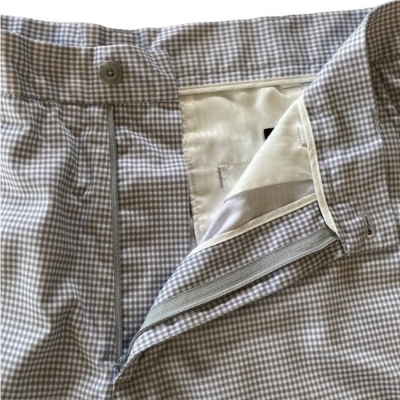 PGA Tour 10” Golf Check Print Shorts Athletic Activewear Lightweight Chino - Picture 9 of 10